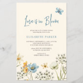 開花のブライダルシャワーへの招待で予算の愛 チラシ (正面)