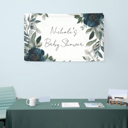 開花のベビー：庭の赤インスパイアちゃんのシャワー 横断幕 (トレードショー)