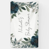 開花のベビー：庭の赤インスパイアちゃんのシャワー 横断幕 (縦)