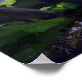 開花のリンゴ絵画の木 ポスター (角)