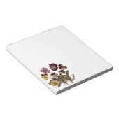 開花のヴィンテージのパンジー、花の庭の花 ノートパッド (アングル)