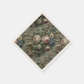 開花の下に何が – ビクトリアン Gothic スタンダードカクテルナプキン (角)