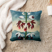 開花の中国のLimodoronの植物のクッション クッション (ブランケット)