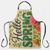 開花の味 – "こんにちは春" エプロン (正面)