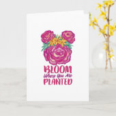 開花の平面 カード (黄色い花)