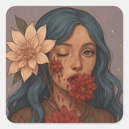 開花の悲劇 スクエアシール (正面)