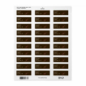 開花の愛：チョコレートブラウンとさくらんぼの花 ラベル (フルシート)