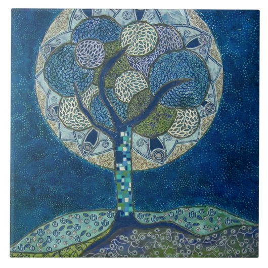 "開花の月" (絵画) タイル (正面)