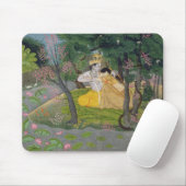 開花の果樹園のRadhaおよびKrishnaの容認 マウスパッド (マウス)