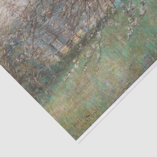 開花の果樹、ノルマンディーの風景Beck著 薄葉紙 (詳細)