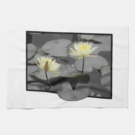 開花の枠を超える キッチンタオル (横)