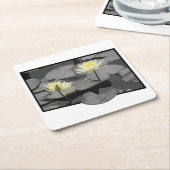 開花の枠を超える スクエアペーパーコースター (アングル)