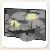 開花の枠を超える スクエアペーパーコースター (正面)