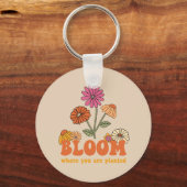 開花の植栽 キーホルダー (正面)