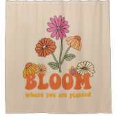 開花の植栽 シャワーカーテン (正面)