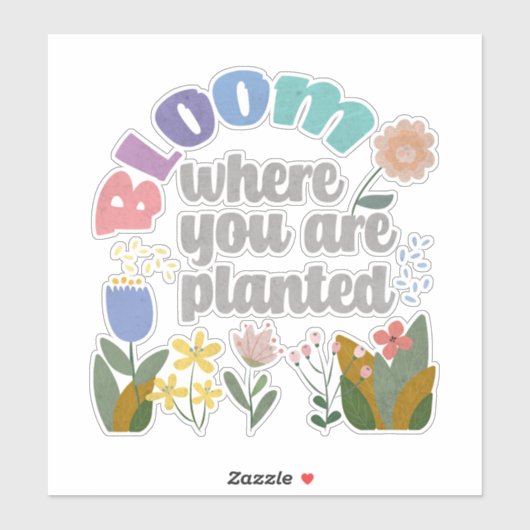 開花の植栽 シール (シート)