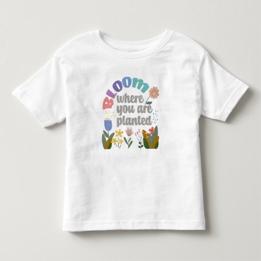 開花の植栽 トドラーTシャツ (正面)