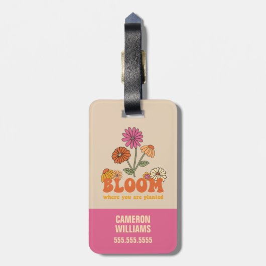 開花の植栽 ラゲッジタグ (裏面縦)