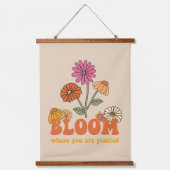 開花の植栽 吊り下げ型タペストリー (正面)