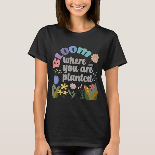 開花の植栽 Tシャツ (正面)