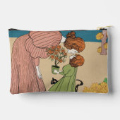 開花の瞬間 – ヴィンテージ母と子 アクセサリーポーチ (裏面)