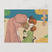 開花の瞬間 – ヴィンテージ母と子 ポストカード (正面)