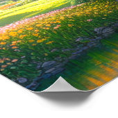 開花の神社自然 ポスター (角)