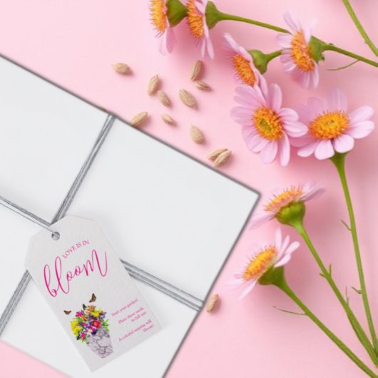 開花の結婚花園の種子の愛 ギフトタグ