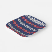 開花の自由：愛国的な花柄 ペーパープレート (傾斜あり)