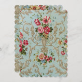 開花の花 – 招待状/ RSVPマリーAntoinette 招待状 (正面/裏面)