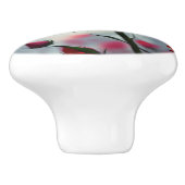 「開花の茎：ルビーバラ」 セラミックノブ (側面)