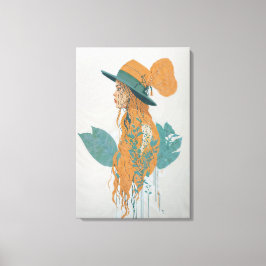 『開花の謎の女性』 キャンバスプリント