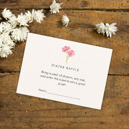 開花の赤ちゃんシャワーの小さなワイルドフラワーベビー エンクロージャーカード