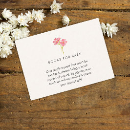 開花の赤ちゃんシャワーの小さなワイルドフラワーベビー エンクロージャーカード