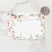 開花の野草パーソナライズされた ノートカード (正面/裏面インサイチュ)