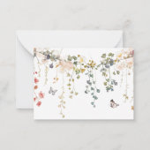 開花の野草パーソナライズされた ノートカード (裏面)