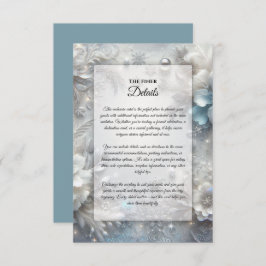 開花の雪凍っていの結婚花びら エンクロージャーカード