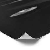 開花の静けさ：蓮の木炭アート ポスター (角)