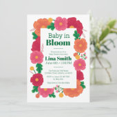 開花はっきりしたベビーシャワー招待状 招待状 (スタンド正面)