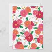 開花はっきりしたベビーシャワー招待状 招待状 (裏面)