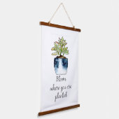 開花は多肉植物である 吊り下げ型タペストリー (傾斜あり)