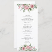 開花は水彩牡丹フローラ結婚のメニュー メニュー (正面/裏面)