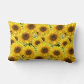 開花ひまわり ランバークッション (裏面)