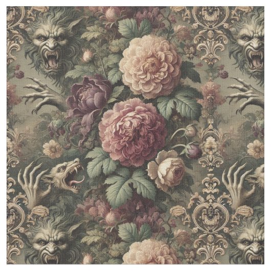 開花よりも大きい – ゴシッククラシック様式のタイル ファブリック (クローズアップ)