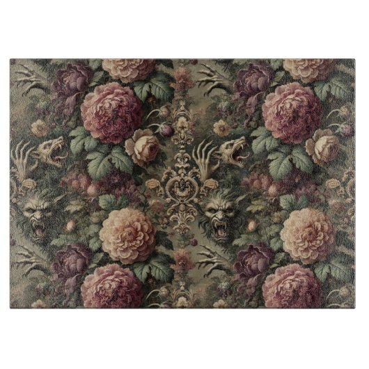 開花よりも大きい – ゴシックビクトリアン カッティングボード (正面)