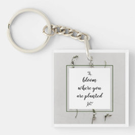 開花を植えるアクリルキーチェーン キーホルダー