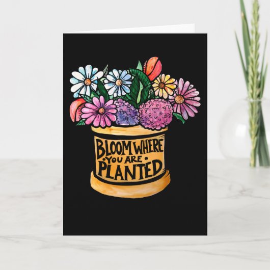 開花を植える場所 カード (正面)