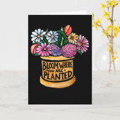 開花を植える場所 カード (黄色い花)