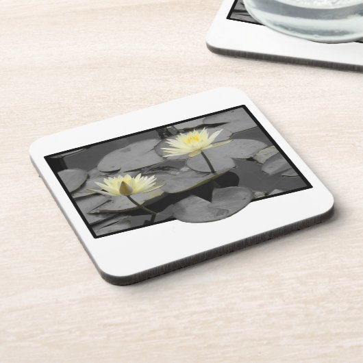 開花を超えたフレームプラスチックコースター コースター (左側)