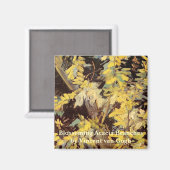 開花アカシアブランチbyビンセント・ヴァン・ゴッホ マグネット (正面/裏面)